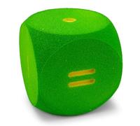 Volley® Cube en Mousse - 16 cm - 100 g - Symboles mathématiques - Cube éducatif - Cube Doux Vert pour Enfants