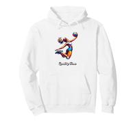 Volleyball Club Tee Volleyballerin Saute au Filet Sweat à Capuche