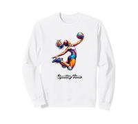 Volleyball Club Tee Volleyballerin Saute au Filet Sweatshirt