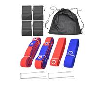 Volleyball de Plage Bandes Kit de délimitation Terrain Beach-Volley, Accessoire Portable et Polyvalent, Sangles Professionnelles 16 m 8 avec Sacs Sable(Color 1)
