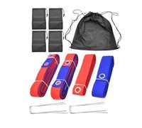 Volleyball de Plage Bandes Kit de Lignes délimitation Volley-Ball Portable Polyvalent Installation Facile avec ancrages métalliques Sangle Sangle 16 m et 8(Color 1)