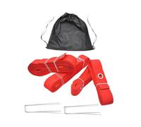 Volleyball de Plage Bandes Lignes de Beach-Volley avec Clous Sol et Sacs Sable Fixes, Lignes délimitation Terrain Volley-Ball extérieur, marqueur Sangle for(Red NO sandbag)