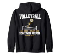 Volleyball Dig Deep Trust God Serve Purpose Isaiah 40:31 Sweat à Capuche