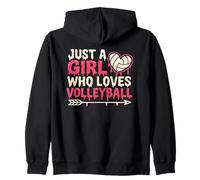Volleyball Drip Style, Juste Une Fille Qui Aime Le Volley-Ball Sweat à Capuche