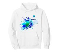 Volleyball Garçon Homme Beach Volley Bleu Sweat à Capuche