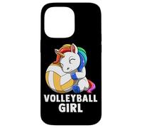 Volleyball Girl Rainbow Girl Volleyball Unicorn Coque pour iPhone 14 Pro Max