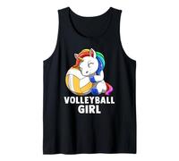 Volleyball Girl Rainbow Girl Volleyball Unicorn Débardeur