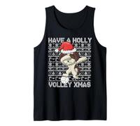 Volleyball Have A Holly Volley Christmas Dabbing Shih Tzu Débardeur