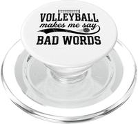 Volleyball Makes me Say Bad Words Funny Volleyball Blague PopSockets PopGrip pour MagSafe