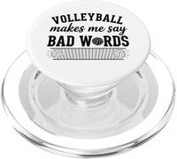 Volleyball Makes me Say Bad Words Funny Volleyball Humour PopSockets PopGrip pour MagSafe