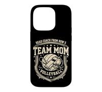 Volleyball Maman Soutien Volleyball Mother Coque pour iPhone 14 Pro