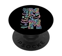Volleyball Mom Volleyball Mama Cute Leopard Mom Life PopSockets PopGrip Interchangeable