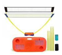 Volleyball Net for Garden, Portable Badminton Net Holder, Indoor Outdoor Volleyball Poles, Carry Bag Professional Beach Park, for Garden Beach Lawn(Red)