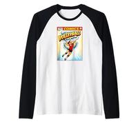 Volleyball Pop Art Power Serve Girls Athlète Graphic Manche Raglan