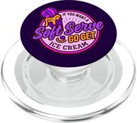 Volleyball Soft Serve Retro Scoop Style Funny Citation PopSockets PopGrip pour MagSafe