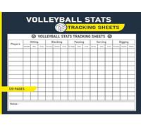 Volleyball Stats Tracking Sheets: Track Match Scores, Player Skills, and Performance | 120 Pages.