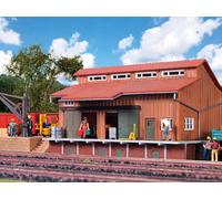 VOLLMER Hangar à marchandises avec quai et grue de chargement - HO 1/87 - VOLLME