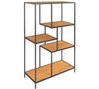 VOLLRAD - Etagère Multi-Rangement Acier Noir et Bois Naturel - Altobuy Noir