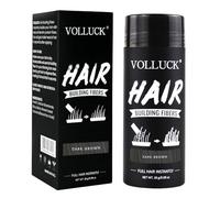VOLLUCK Fibre Capillaire 28g - Couverture Efficace des Cheveux Clairsemés, Résultat Naturel & Volume Instantané - Poudre Densifiante Cheveux Longue Tenue pour Homme et Femme (Marron Foncé)