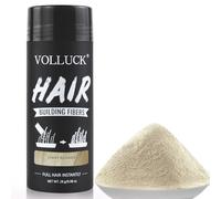 VOLLUCK Fibre Capillaire 28g - Couverture Efficace des Cheveux Clairsemés, Résultat Naturel & Volume Instantané - Poudre Densifiante Cheveux Longue Tenue pour Homme et Femme (Or Clair)