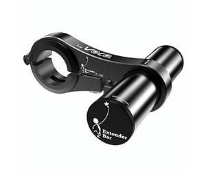 VOLO EXTENDER BAR Aluminium Vélo Guidon Extender Support de montage de vélo pour supports de vélo, Service GPS, phares, etc (Noir, 85)