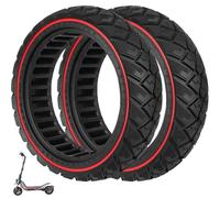 VOLOHAS 70/60-7,5 Pneu Plein pour Segway Ninebot ZT3, ZT3 Pro et G3 Trottinettes électriques, Pneus de Remplacement. Pneus Pleins Tout-Terrain Antidérapants, Increvables (Rouge, 2 Pièces)