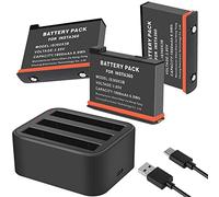 VOLOHAS Chargeur de Batterie +3 Batteries pour Insta360 X3 Caméra d'action Hub de Charge Rapide pour Insta360 One X2/X3 avec Câble USB Type-C Prend en Charge Le Protocole de Charge Rapide PD3.0/PD2.0