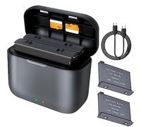 VOLOHAS Double Chargeur de Batterie + 2 Batteries pour Insta360 X2 Étui de Chargement avec Câble USB Type-C Prend en Charge Le Protocole de Charge Rapide PD3.0/PD2.0 Station de Charge Portable