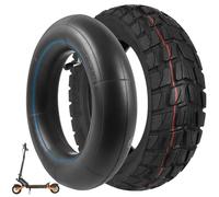 VOLOHAS Pneu de route 80/65-6 et chambre à air renforcée avec valve coudée à 90° pour scooter électrique Kaabo Wolf Warrior X/MANTIS 10, Kukirin G2 MAX/G3 Pro, Joyor S5 Scooter électrique Pneu