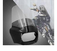 VOLOVEMEPA Couvre-phares Capot De Pare-brise De Moto Pour Softail Pour FXDF Pour FXFB (2018 Et Plus) Et Carénage De Phare Avant 15 Pouces Couvre Phare Gril Protecteur(B)