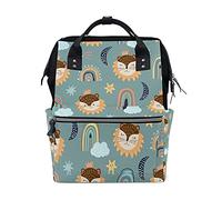 Volpe Simpatico Cartone Animato Cielo Senza Soluzione Di Continuità Sac à Langer Sac à Dos Grande Capacité Multifonction Sac à Couches pour Voyage Maman Femme Papa