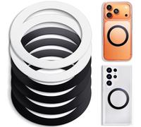 volport Anneau Magnétique pour Mag-Safe, Adhésif Ultra Fin 0,3mm Extra Puissant Compatible iPhone 16 15 14 13 12 Pro Max Plus Mini Samsung Android Coques de téléphone Popsocket Kindle et Portefeuilles