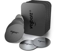 Volport Lot de 10 plaques métalliques de Rechange Fines pour Support de téléphone magnétique - 4 rectangulaires et 6 Rondes - Disques métalliques avec adhésif 3M pour Support magnétique de Voiture