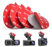 volport Lot de 4 pastilles adhésives pour caméra embarquée - Résistantes à la Chaleur - Double Face - Extra Puissant - Rondes - pour Pare-Brise, Nextbase, Garmin, Dashcam - GPS - Support