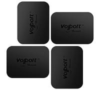 Volport Magicplate Plaque métallique rectangulaire pour aimant de téléphone, disque de rechange avec adhésif 3M pour support magnétique de voiture, support de tableau de bord, pare-brise, noir