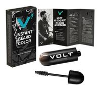 VOLT Toilettage Instant Beard Color Lot unique - Peinture résistante aux taches et à l'eau à séchage rapide pour barbe et moustaches - 10 ml, ébène (marron/noir)