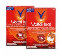 VoltaHeat Patch Chauffant - Lot de 2 Patchs Chaleur Longue Durée Jusqu’à 16h - Chaleur Diffuse pour Confort Musculaire, Dos, Épaules, Nuque - Usage Simple et Nomade