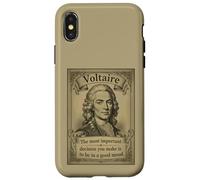 Voltaire Philosophe Psychologie Positive Citation de Motivation Coque pour iPhone X/XS