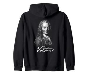Voltaire Portrait Illumination Philosophe Français Sweat à Capuche