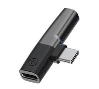 VoltCozy 2 en 1 Adaptateur USB C vers Jack 3.5mm, Adaptateur USB c Jack Audio HiFi avec Prise Casque 3,5 mm + Port de Charge, Compatible i Phone 16 15 Pro Max, Galaxy, Hua wei, Musique et AP pel