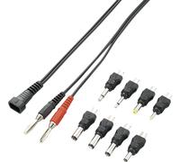VOLTCRAFT 04A-8XC2 Kit d'adaptateurs basse tension avec 2 adaptateurs jack et 6 adaptateurs basse tension 9 pièces (93027c42)