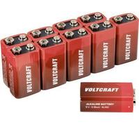 VOLTCRAFT 6LR61 Pile bloc 9 V alcaline-manganèse 550 mAh 9 V 10 pcs