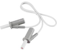 Cordon de mesure de sécurité[Banane mâle 4 mm -Banane mâle 4 mm ] Ultra flexibles 0.50 m blanc MSB-501 10 A