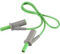 Cordon de mesure de sécurité[Banane mâle 4 mm -Banane mâle 4 mm ] Ultra flexibles 0.50 m vert MSB-501 10 A