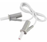 Cordon de mesure de sécurité[Banane mâle 4 mm -Banane mâle 4 mm ] Ultra flexibles 0.75 m blanc MSB-501 10 A