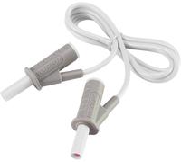 Cordon de mesure de sécurité[Banane mâle 4 mm -Banane mâle 4 mm ] Ultra flexibles 1.00 m blanc MSB-501 10 A
