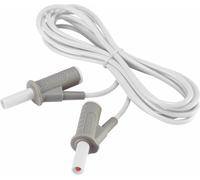 VOLTCRAFT Cordon de mesure de sécurité[Banane mâle 4 mm -Banane mâle 4 mm ] Ultra flexibles 2.00 m;blanc;MSB-501 10 A