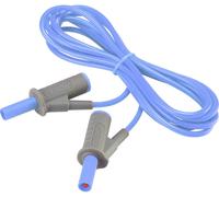 Cordon de mesure de sécurité[Banane mâle 4 mm -Banane mâle 4 mm ] Ultra flexibles 2.00 m bleu MSB-501 10 A