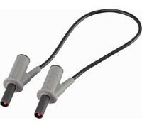 Cordon de mesure de sécurité[Banane mâle 4 mm -Banane mâle 4 mm ] Ultra flexibles 25.00 cm noir MSB-501 10 A