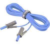 Cordon de mesure de sécurité[Banane mâle 4 mm -Banane mâle 4 mm ] Ultra flexibles 5.00 m bleu MSB-501 10 A